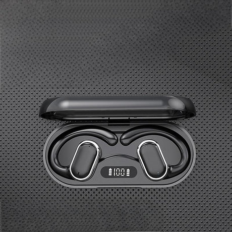 X97 non in ear OWS Bluetooth earphones with over the ear sports transparent compartment for extended battery life and noise redu - V.I.P Digital Presence