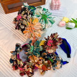 Handmade Fabric Flower Women's Wide Edge Pressed Hair Hoop - V.I.P Digital Presence