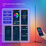 Ambient Floor Lamp RGBIC Corner Light Three-Section Spliced Bluetooth LED Modern Minimalist Table Lamp Voice-Activated Light - V.I.P Digital Presence