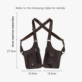 A medieval - style leather harness bag that is an anti - theft wallet, phone pouch, and suitable for men's Viking  cosplay. - V.I.P Digital Presence