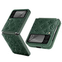 Funda para teléfono Galaxy Samsung Z Flip3 con bisagra Violent Bear, funda protectora Flip3 de cuero liso y plegable.