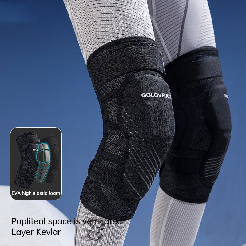 Professional Ski Knee Pads Outdoor EVA Thickened Crash Prevention Roller Skating Skating Equipment Protective Double Straps - V.I.P Digital Presence