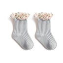 New Girls Socks Combed Cotton Korean Style Baby Socks Chiffon Floral Princess Lace Mid Tube Socks - V.I.P Digital Presence