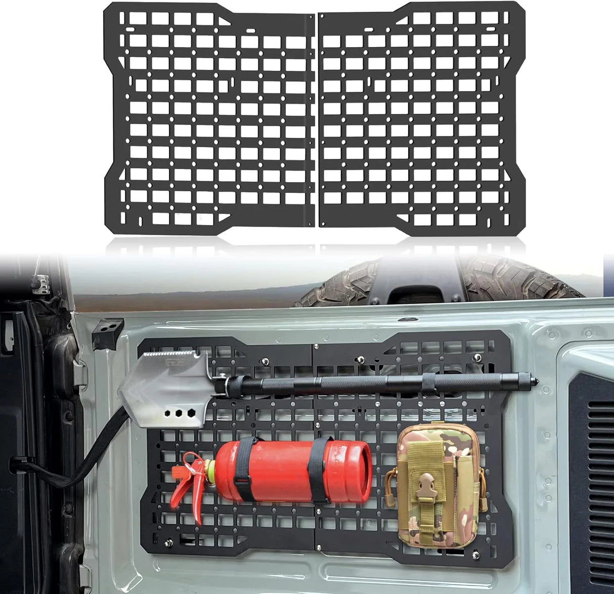 OFF ROAD Tailgate Storage Panel Tailgate Molle Panel Steel Cargo Shelf Storage Luggage Holder Carrier for Ford Bronco Accessorie - V.I.P Digital Presence