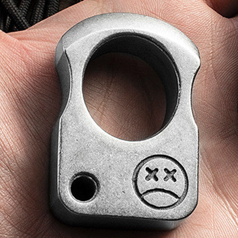 Herramienta de supervivencia al aire libre de acero de aleación EDC herramienta táctica anillo colgante multifuncional anillo colgante rompeventanas titanio EDC 