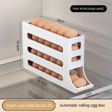 Refrigerator Egg Storage Box Automatic Scrolling Egg Holder Kitchen Large Capacity Dedicated Rolling Egg Storage Box for Kitchen - V.I.P Digital Presence