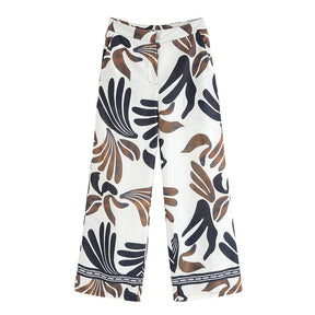 Spring and Summer NewStyle Design Sense Unique All-Match Casual Loose Retro Commuting Printed Wide-Leg Pants - V.I.P Digital Presence