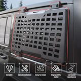 Rear Window Molle Panel System for 2018-2024 Jeep Wrangler JL 4Doors - Modular Storage and Protective Decoration - V.I.P Digital Presence