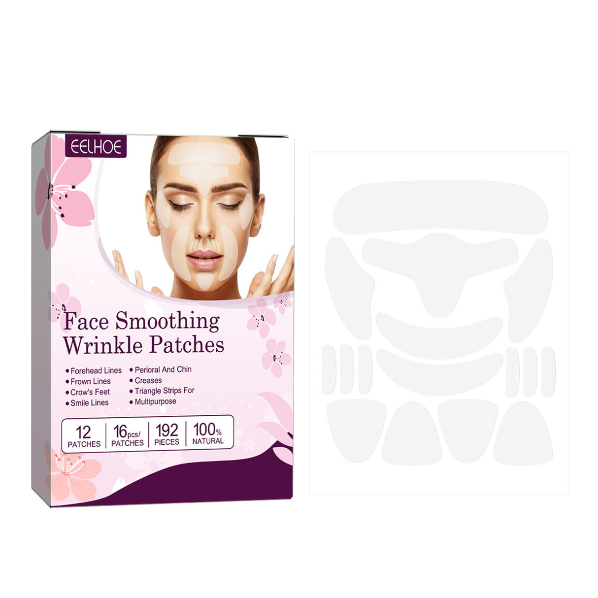 Parche facial suavizante y antiarrugas, aclara las líneas finas de los ojos y tensa las líneas de la cabeza.