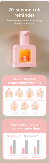 Cute Cat Rechargeable Touchless Automatic Soap Dispenser 400ml Kids foam Soap Dispenser with Night Light - V.I.P Digital Presence