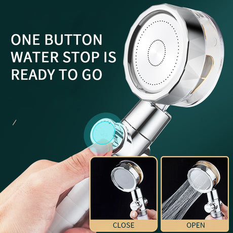 Propeller Shower Turbocharged Shower Head Shower Head Shower One-Button Water-Stop Shower - V.I.P Digital Presence