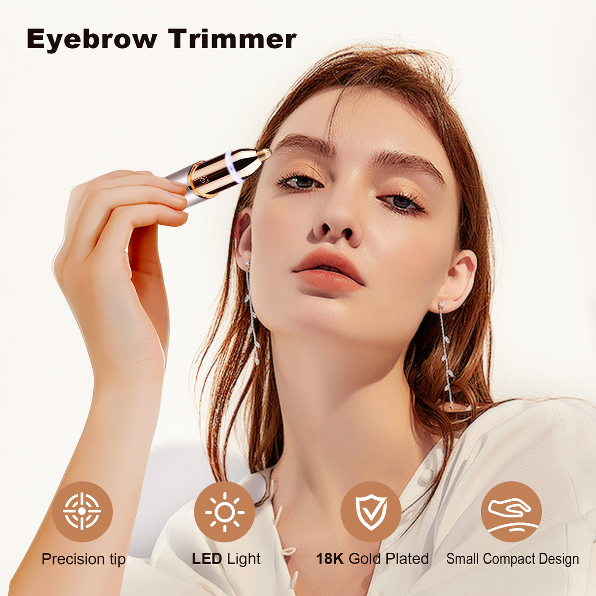 Rechargeable Eyebrow and Facial Hair Remover for Women 2 in 1 Razor with Built-in LED Light for Painless Hair Removal - V.I.P Digital Presence