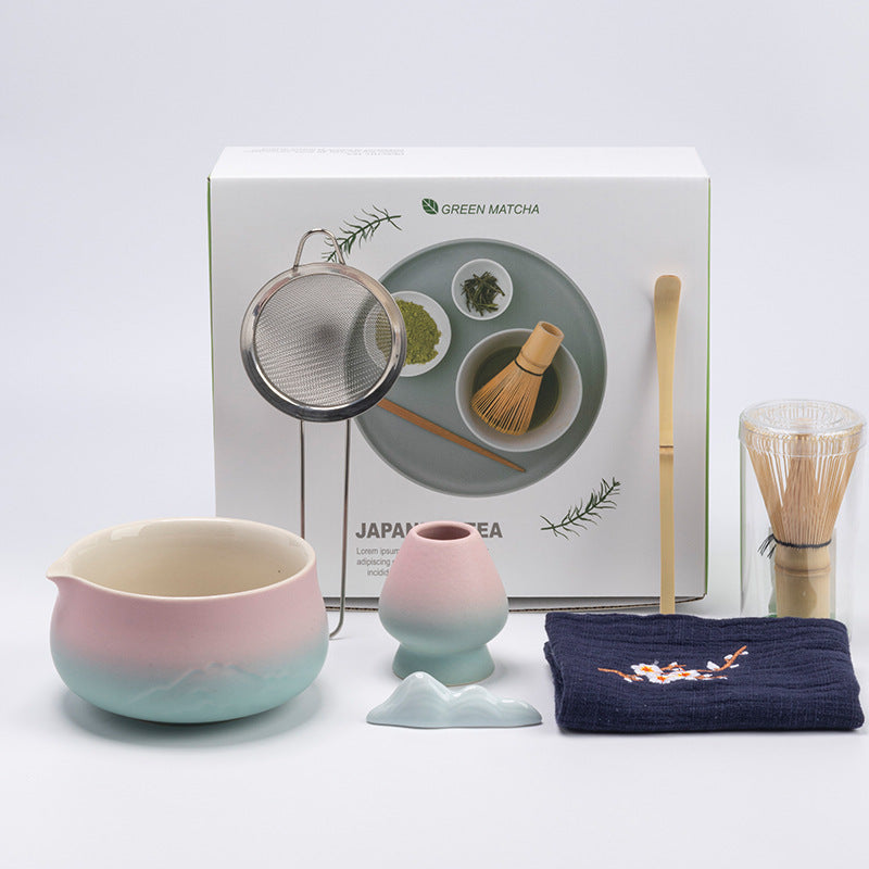 Premium 8-piece Matcha Set: Ceramic Chawan, whisky gift box, Matcha tools – for tea lovers - V.I.P Digital Presence