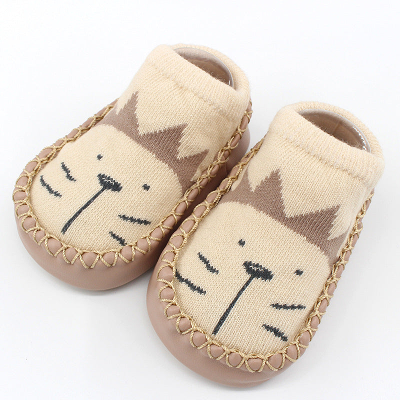 Spring And Autumn New Baby Shoes And Socks Soft Bottom Cartoon Children's Floor Toddler Socks Non-Slip Leather Bottom Cotton Socks Baby Socks - V.I.P Digital Presence