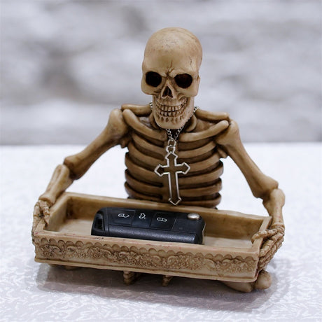 Antique Skull Holding Slot Storage Small Tray - V.I.P Digital Presence