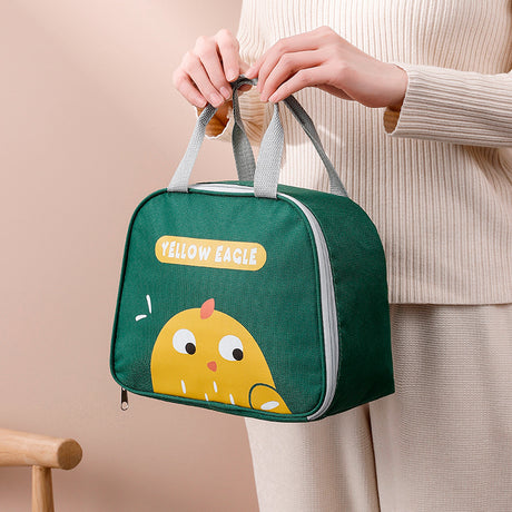 Cute cartoon lunch box bag for students and office workers with side opening, waterproof and thick insulation lunch bag - V.I.P Digital Presence
