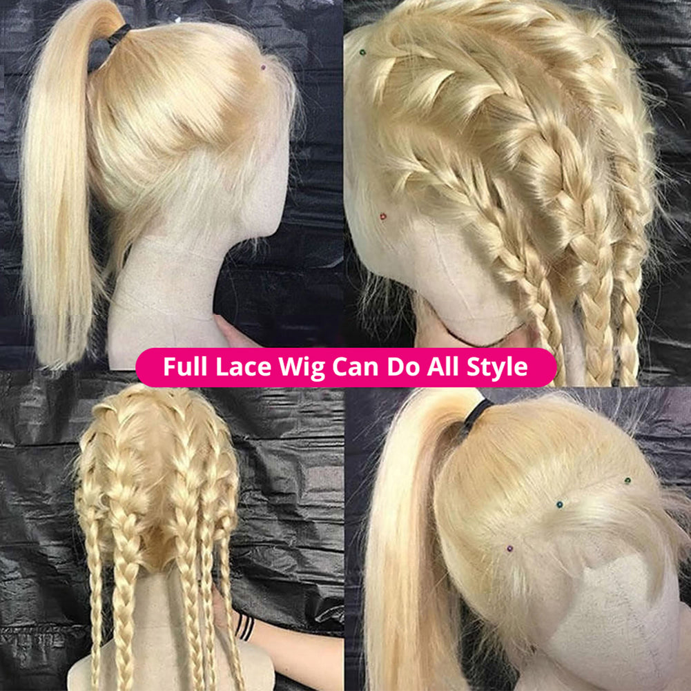 European and American Women's Wig Front Lace Wig Female 613 # Long Straight Hair Chemical Fiber Wig Head Cover Wigs - V.I.P Digital Presence