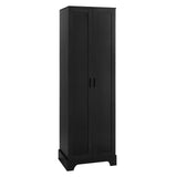 Storage Cabinet with Two Doors for Bathroom, Office, Adjustable Shelf, MDF Board, Black - V.I.P Digital Presence