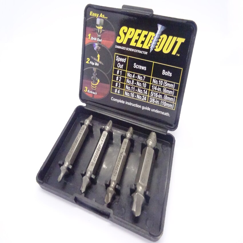 4pc/set Speed Out Core Drill bit Damaged Screw Extractor Remover Drill For Removing Any stripped screw (phillips, Flat, Hex) - V.I.P Digital Presence