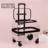 Rolling Pet Travel Trolley with Wheel, Transparent Capsule, Pink, Green, Puppies, Dogs, Cat Carriers Bag, 5-20Kg - V.I.P Digital Presence