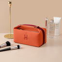 Portable premium canvas makeup bag, large capacity, washable, stylish storage for women - V.I.P Digital Presence