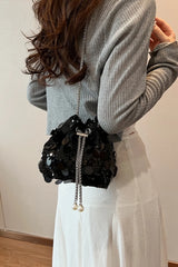 Drawstring Sequin Crossbody Bag - V.I.P Digital Presence