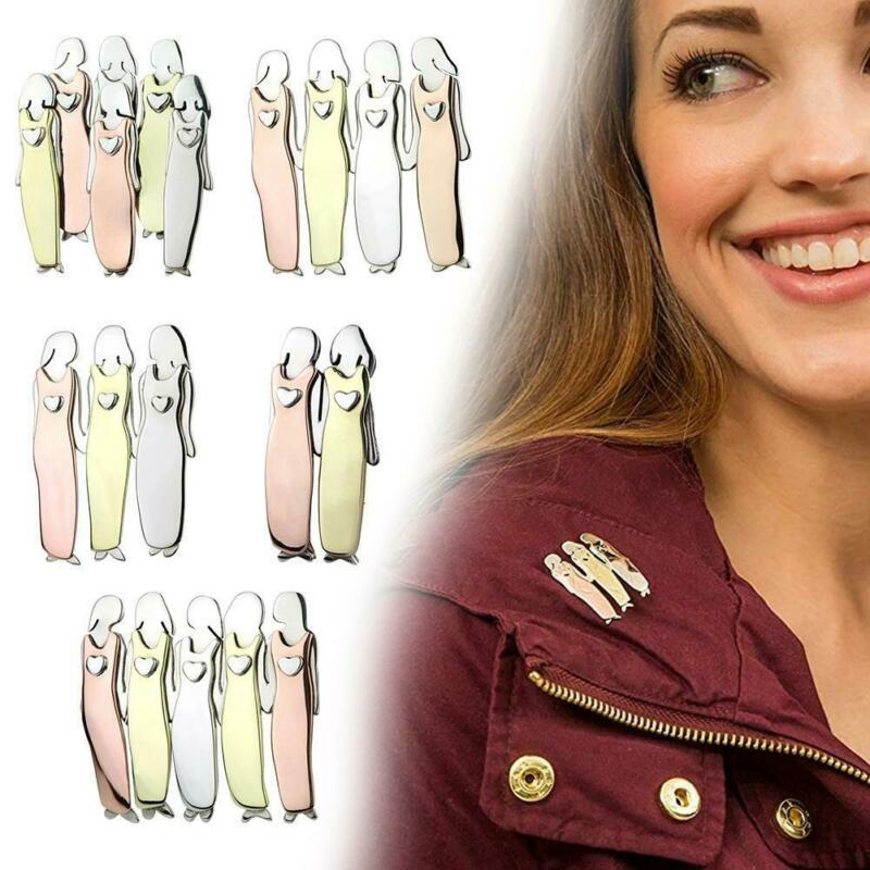 2/3/4/5/6 Sisters Pin Best Friends Pin Sisterhood Brooch Tricolor Brooch Handmand Christmas New Year Gift Durable Metal Brooches - V.I.P Digital Presence