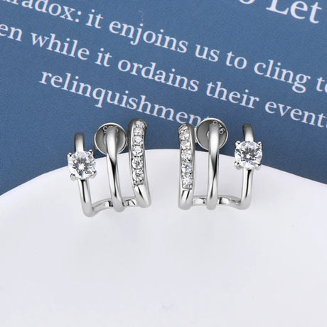 Moissanite 925 Sterling Silver Earrings - V.I.P Digital Presence