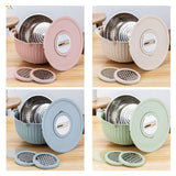 Stainless steel water filter basin household rotatable double layer vegetable washing and draining basket stainless steel line - V.I.P Digital Presence
