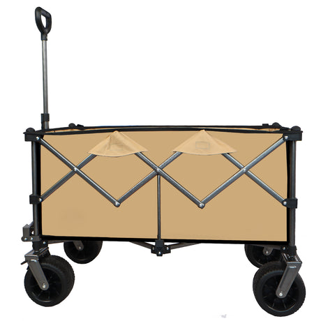 Collapsible Folding Wagon Push Pull Foldable Beach Wagon Cart - V.I.P Digital Presence