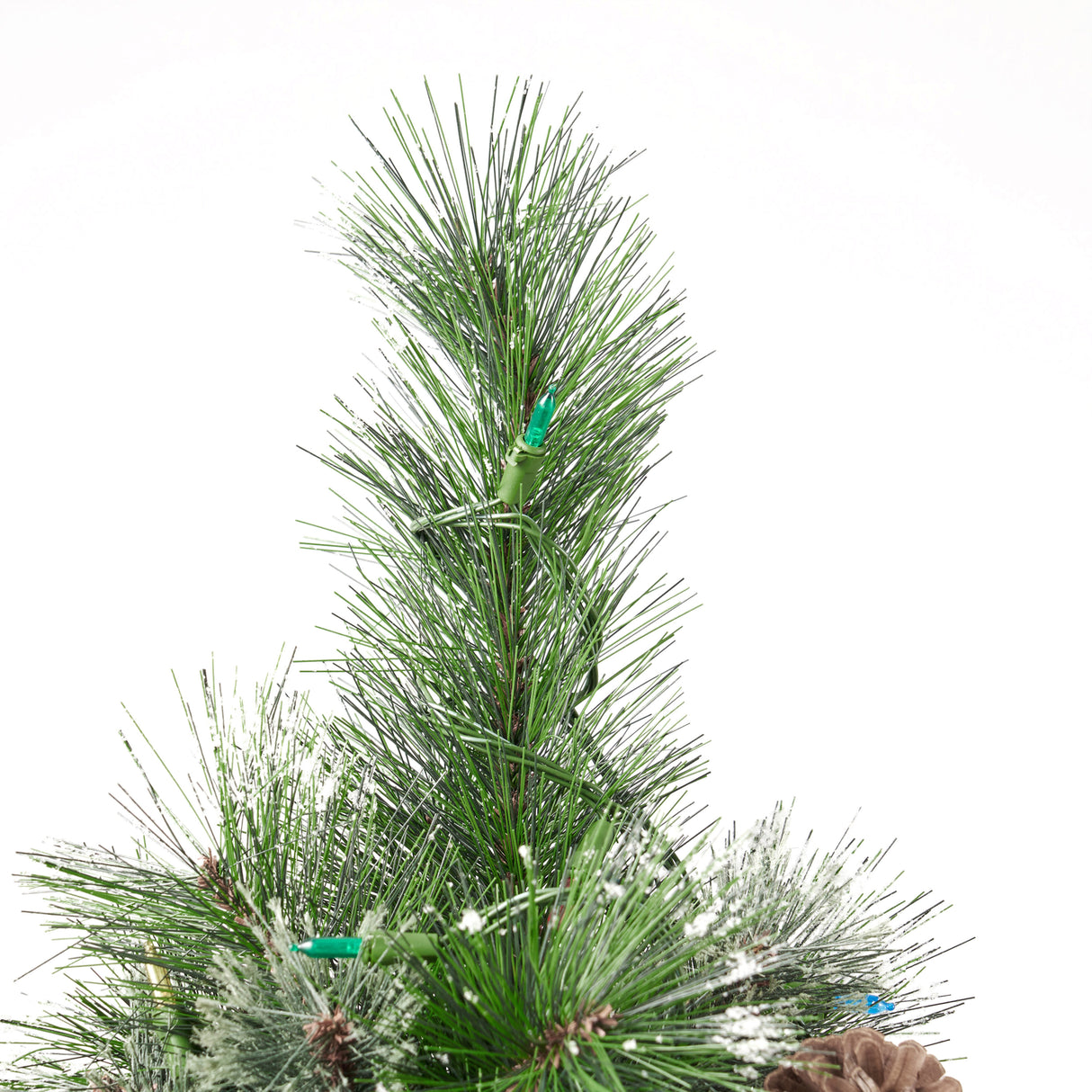 7' Cashmere and Snow Bristle Mixed Tree with 75Pine Cones and 900 LED Lights-UL,1233tips,Dia.:59 - V.I.P Digital Presence