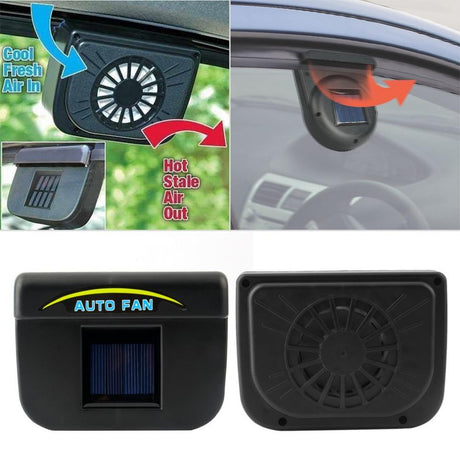 car ventilation fan Solar Sun Power Car Window Fan Auto Ventilator Cooler Air Vehicle Radiator vent With Rubber Stripping* - V.I.P Digital Presence