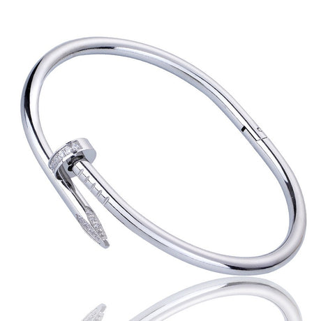 Diamond titanium steel bracelet for women, light luxury, non fading card home nail bracelet - V.I.P Digital Presence