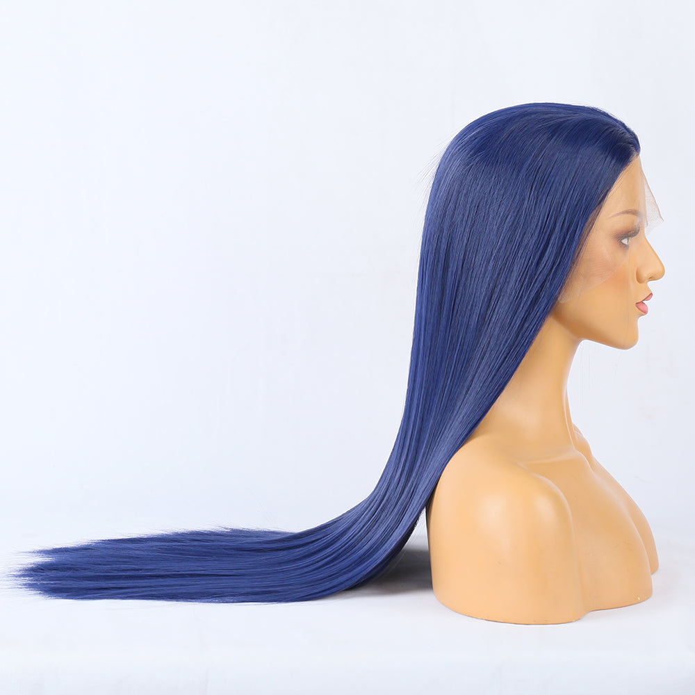 Straight Lace Front Wig Bone Straight Human Hair Wig Transparent Lace Frontal Wig Glueless Lace Front Human Hair Wigs - V.I.P Digital Presence