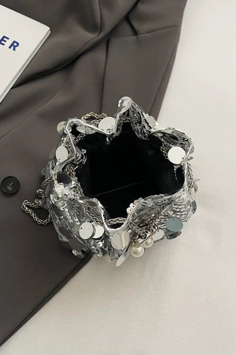 Drawstring Sequin Crossbody Bag - V.I.P Digital Presence