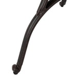 Outdoor Cast Aluminum Circular Dining Table, Bronze - V.I.P Digital Presence
