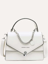 Chain PU Leather Detachable Shoulder Strap Handbag - V.I.P Digital Presence