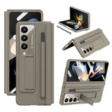 Samsung Fold5 phone case FOLD4 folding screen leather hinge pen slot all inclusive protective cover film, suitable for all in one use - V.I.P Digital Presence