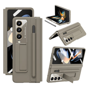 Samsung Fold5 phone case FOLD4 folding screen leather hinge pen slot all inclusive protective cover film, suitable for all in one use - V.I.P Digital Presence