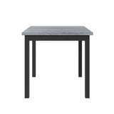 TOPMAX 5-piece cabinet dining table set, wooden square dining table and chairs, and 4 soft cushioned high back chairs in black