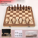 Magnetic Chess Folding Solid Wood Double Queen Set Chessboard Adult Board Game Children's Puzzle Toy