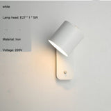 Nordic bedroom bedside lamp wall lamp study dining room corridor with switch wall lamp macaron LED minimalist wall lamp - V.I.P Digital Presence