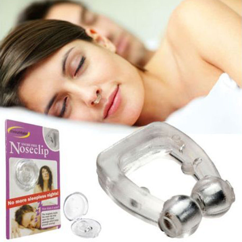 Silicone Magnetic Anti Snore Stop Snoring Nose Clip Sleep Tray Sleeping Aid Apnea Guard Night Device with Case - V.I.P Digital Presence