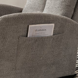 Accent Rocking Chair with Footrest High Back Rubber Wood Rocking Legs Bedroom Living Space - V.I.P Digital Presence