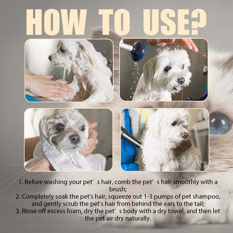 Pet Shampoo, Gentle Cleansing Of Pet Cat And Dog Hair With Smooth Unknotted Shampoo - V.I.P Digital Presence