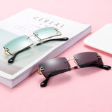 Trendy Men Women Summer Rimless Sunglasses Fashion Small Rectangle Sun Glasses Traveling Style UV400 Shades Eyewear - V.I.P Digital Presence