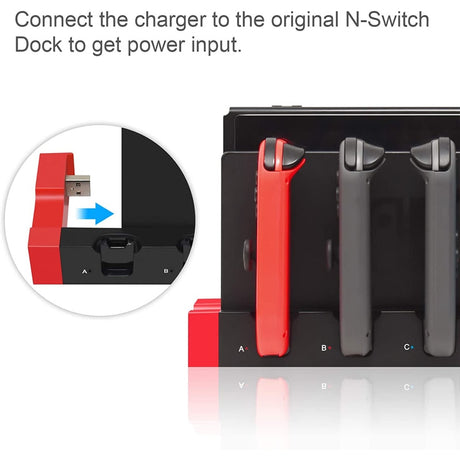 Switch Joy Con Controller Charger Dock Stand Station Holder for Nintendo Switch NS Joy-Con Game Support Dock for Charging - V.I.P Digital Presence