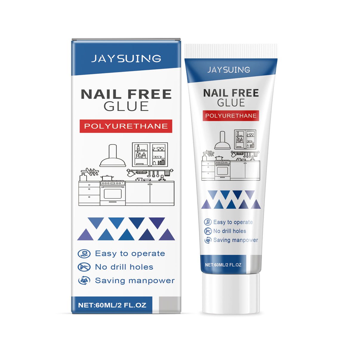 Nail Free Adhesive Home Wood Metal Ceramic Plastic Daily Home Durable Stable Nail Free Adhesive - V.I.P Digital Presence