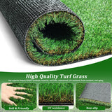 4FTX6FT outdoor artificial grass running blanket, thick and realistic fake grass roll with a pile height of 1.38 inches - V.I.P Digital Presence