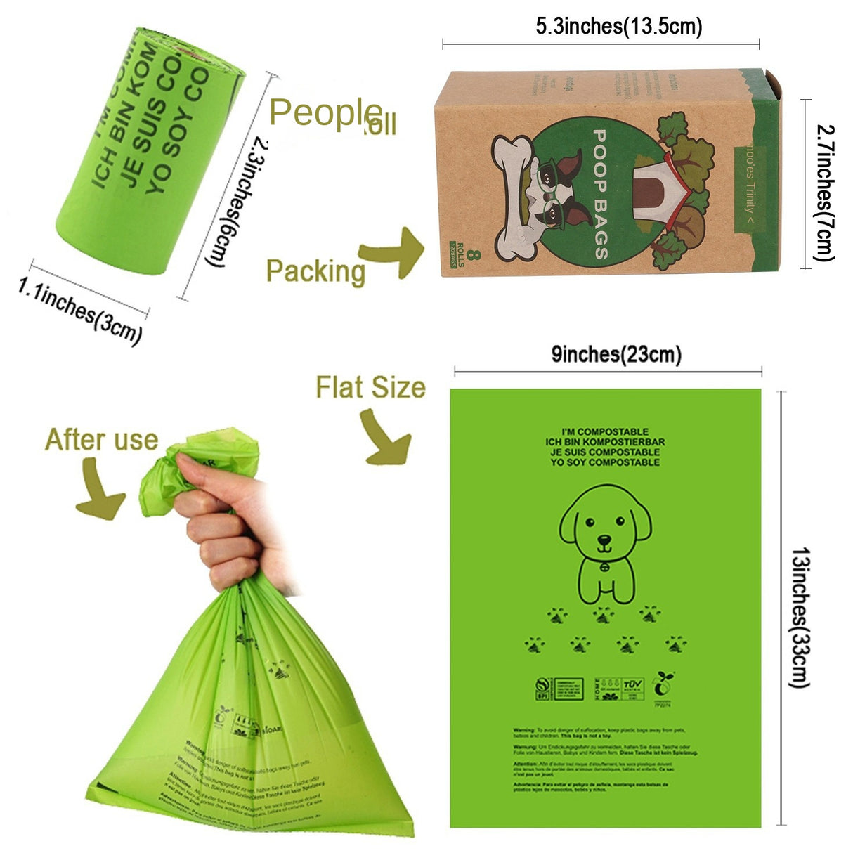 Biodegradable Pet Waste Bags Corn Starch PLA Degradable Poop Bags - V.I.P Digital Presence